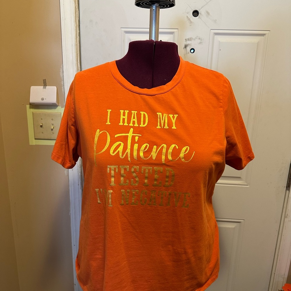 Ashley Stewart Orange Graphic Tee